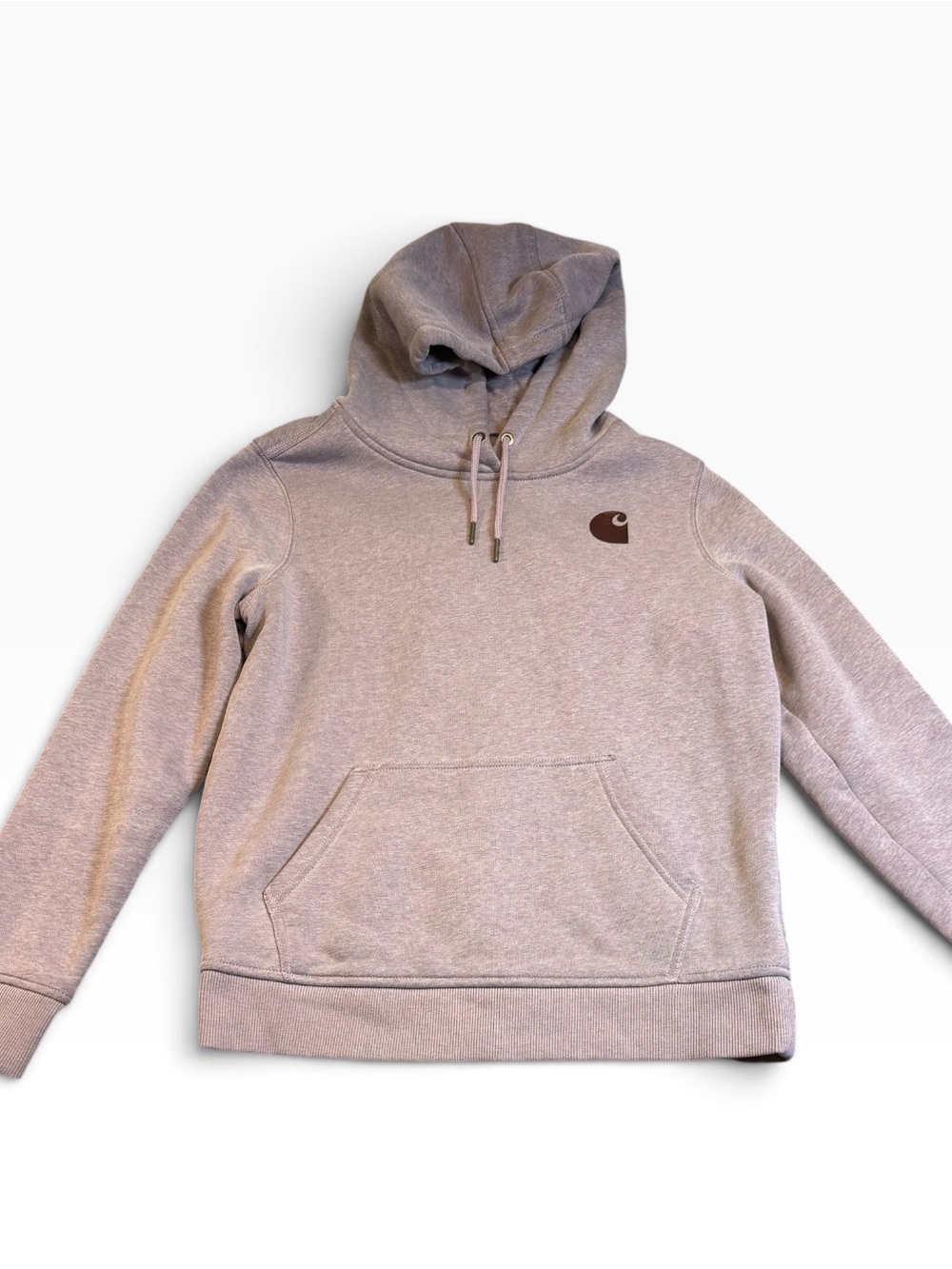 Carhartt Clarksburg Hoodie Women's Medium Lavender Gray Fleece Pullover EUC